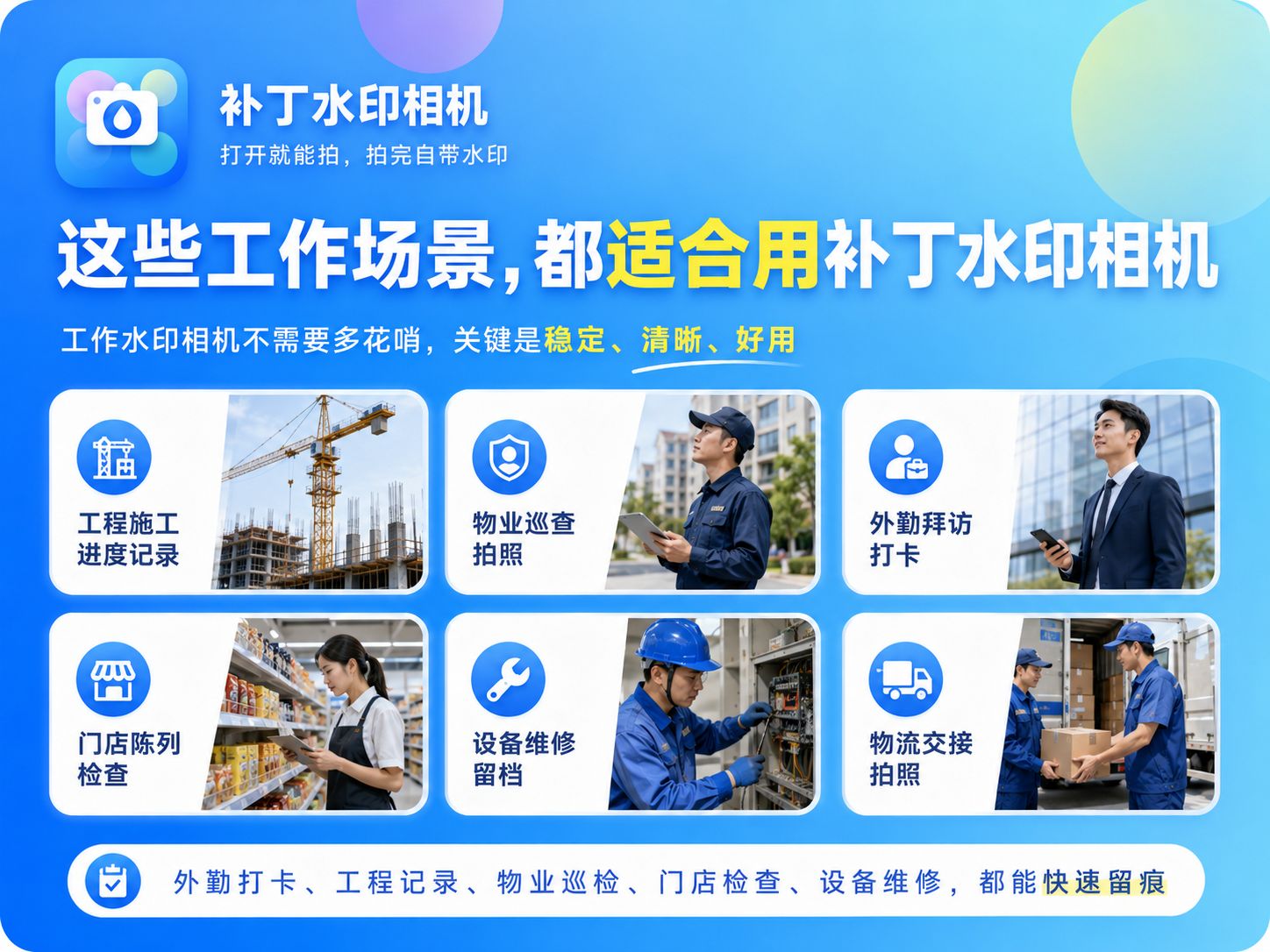 纯净版工作水印相机：没有花哨广告，只有专业和速度！