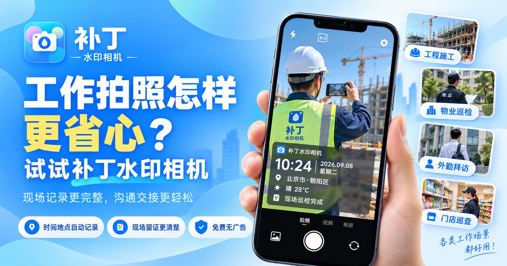 工作拍照怎样更省心？试试补丁水印相机