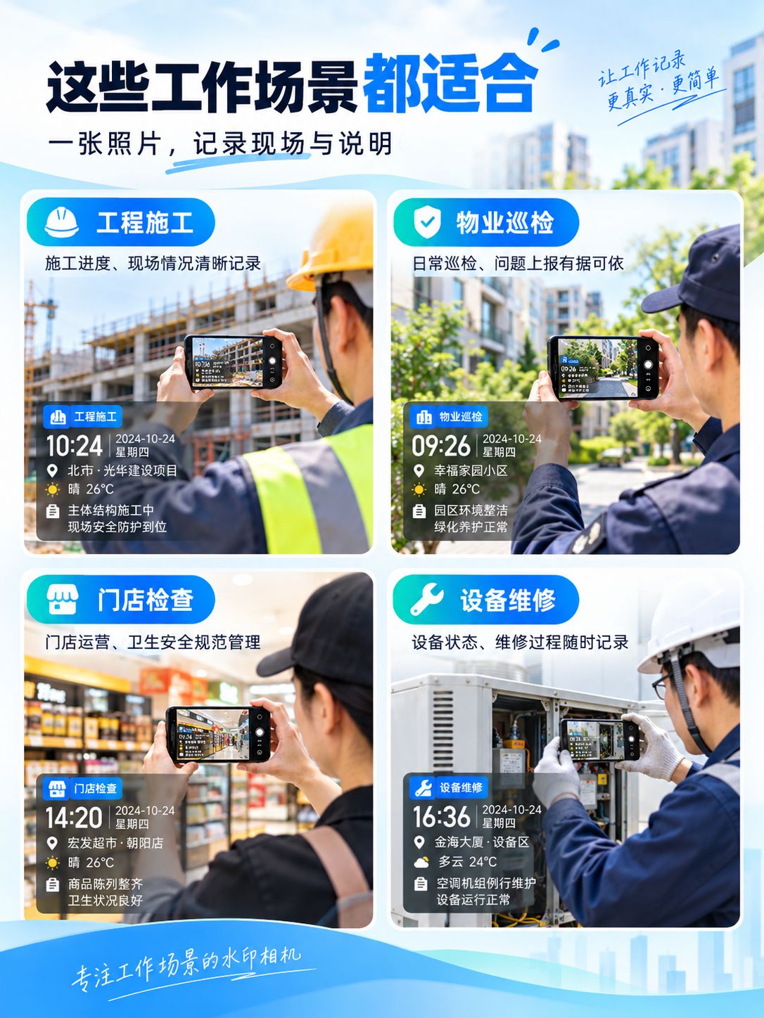 工作拍照不想看广告？试试补丁水印相机