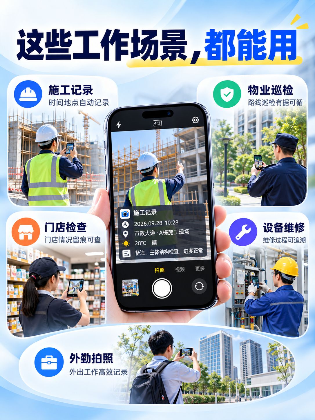 拍照怎么显示时间、地点和备注？补丁水印相机简单教程