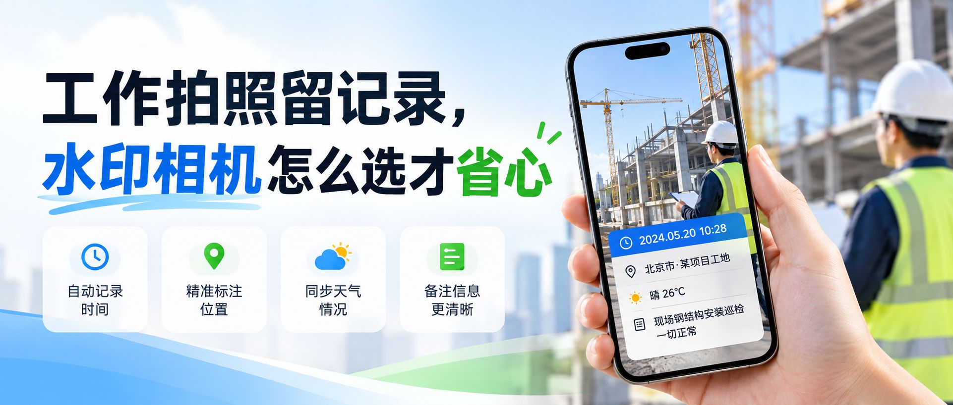工作拍照少些打扰，补丁水印相机免费无广告
